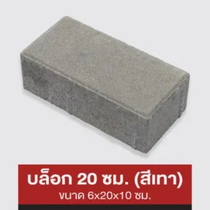 บล็อก 20 ซม. (สีเทา)