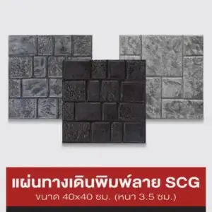SCG แผ่นทางเดินพิมพ์ลาย 40x40 ซม.