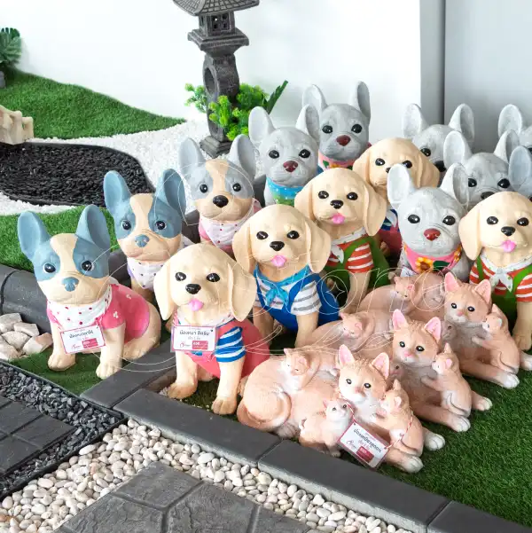 ตุ๊กตาปูนปั้น น้องหมาทาโร่