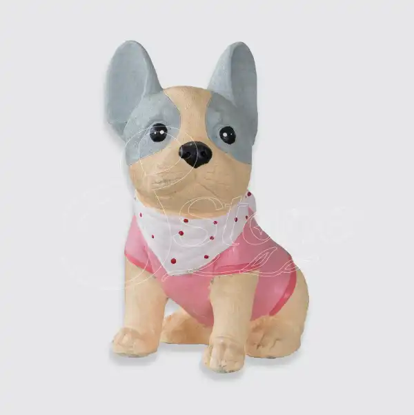 ตุ๊กตาปูนปั้น น้องหมา (สีครีม)
