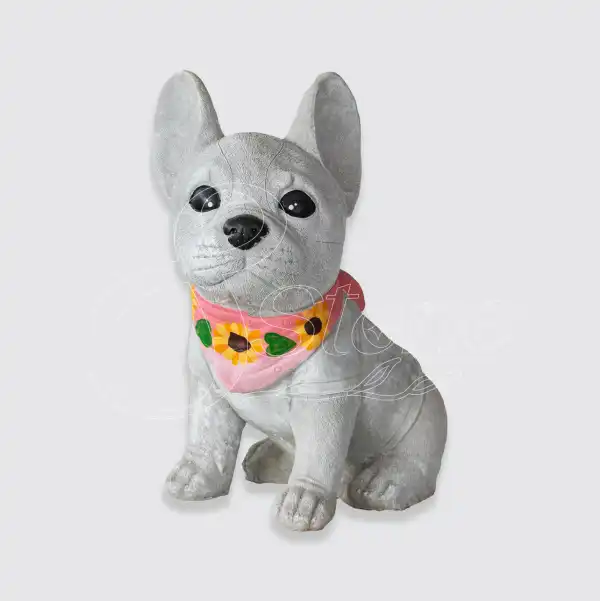 ตุ๊กตาปูนปั้น น้องหมา (สีเทา)