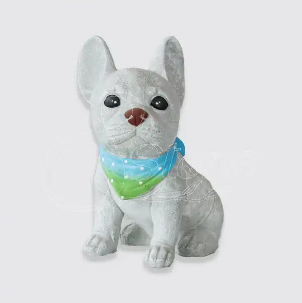 ตุ๊กตาปูนปั้น น้องหมา (สีเทา)
